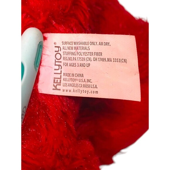 KellyToy Sugar Loaf Red Teddy Bear Plush Solid Red Stuffed Animal - Picture 8 of 11